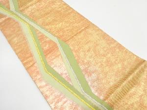 アンティーク　変わり縞模様織り出し袋帯（着用可）